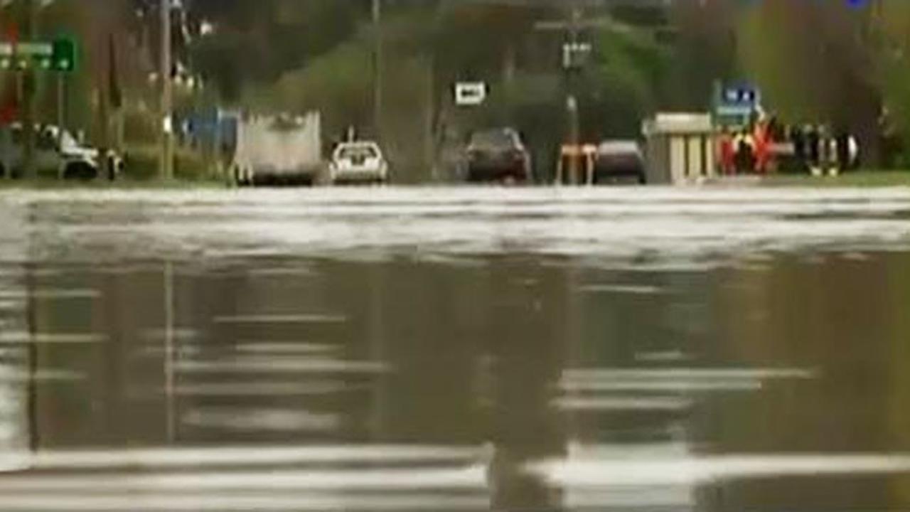 Banjir Kota Forbes, New South Wales, Australia.