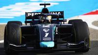 Pebalap Indonesia Sean Gelael kembali kehilangan peluang mendapatkan poin pada balapan Sprint Formula 2 yang berlangsung di Bahrain, Minggu (29/11/2020). (Ist)