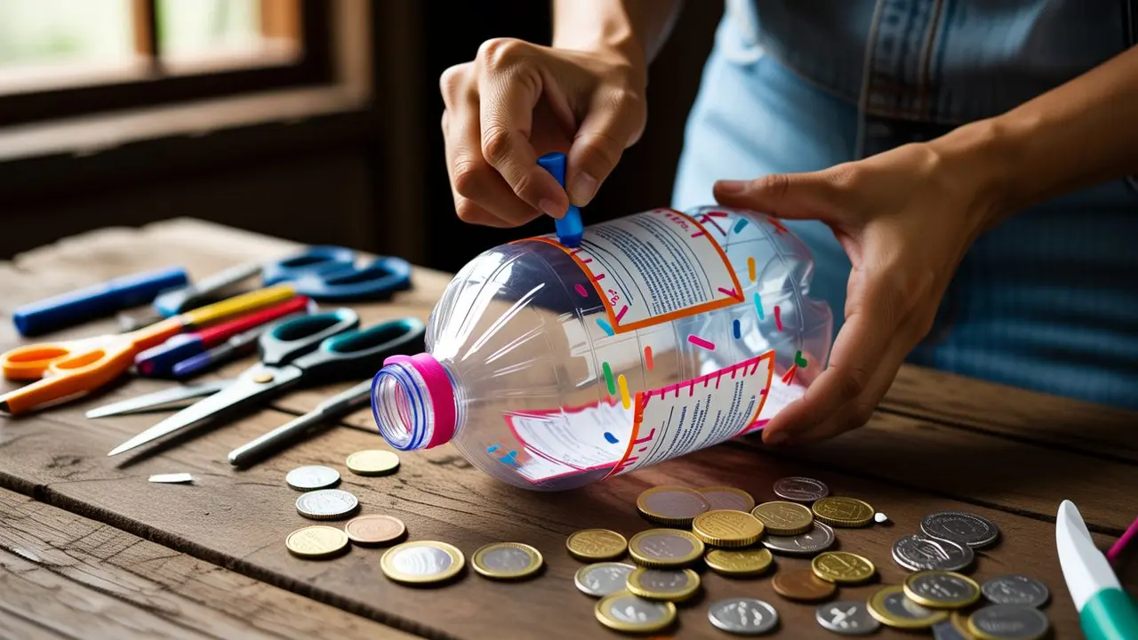 diy celengan dari botol bekas