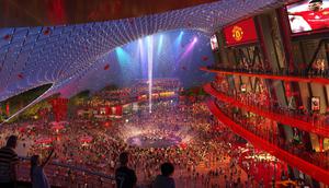 Desain calon stadion baru Manchester United. (Bola.com/X Manchester United)