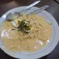 Mi celor asal Palembang yang mirip seperti spagetti ala Italia (Liputan6.com / Nefri Inge)