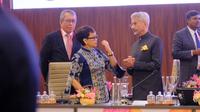 Menlu Retno Marsudi dan Menlu India Subrahmanyam Jaishankar dalam pertemuan Menteri Luar Negeri G20 atau Foreign Ministers Meetin (FMM) di New Delhi, India. (Dok: Kementerian Luar Negeri RI)