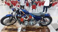 Motor custom dari Psycho Engine yang turut mejeng di Kustomfest 2024. (Liputan6.com/ Rendy Yansah)