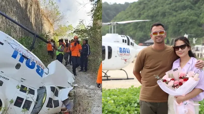 Helikopter Jatuh Terlilit Tali Layangan