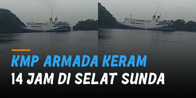VIDEO: KMP Amadea Karam 14 Jam di Perairan Selat Sunda