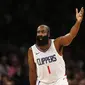 Aksi James Harden bersama Los Angeles Clippers di NBA (AP)