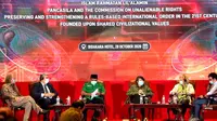 Seminar internasional yang diadakan Badan Pembinaan Ideologi Pancasila (BPIP) dan PP GP Ansor secara daring dan luring di Jakarta, Rabu (28/10/2020). (Ist)