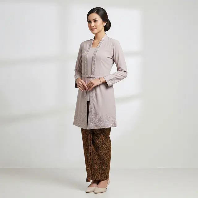 Kebaya Polos Tunik Gaya Minimalis Elegan