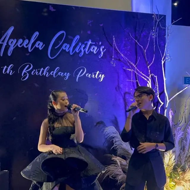 Pesta ulang tahun ke-14 Aqeela Calista dihadiri para bintang sinetron Buku Harian Seorang Istri dan Dari Jendela SMP (Foto: Instagram @reysandrinna_26)