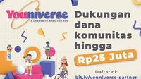Platform Youniverse membuka kesempatan bagi berbagai komunitas untuk bekerja sama agar lebih berkembang.