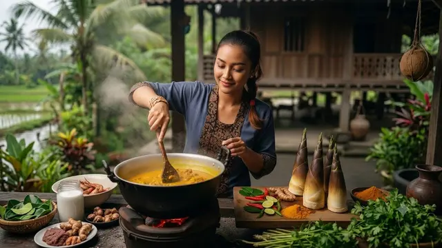 Resep Gulai Rebung Ayam/AI Generated