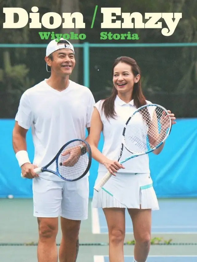 Siap Tanding, Ini 7 Potret Enzy Storia dan Dion Wiyoko Latian Tenis Bareng