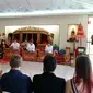Sejumlah mahasiswa jurusan musik di Australian National University (ANU) memamerkan kemampuan mereka dalam memainkan gamelan Bali melalui pegelaran bertajuk "ANU Gamelan Mini-Concert". (KBRI Canberra)