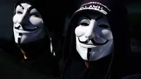 Ilustrasi Kelompok Hacktivis terkenal Anonymous (AFP)