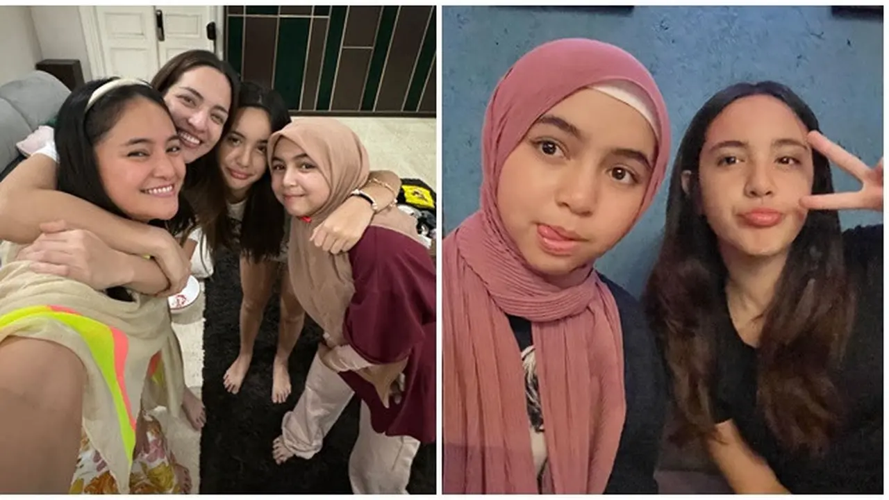 6 Potret Reuni Nia Ramadhani dan Marshanda, Mikhayla – Sienna Kompak