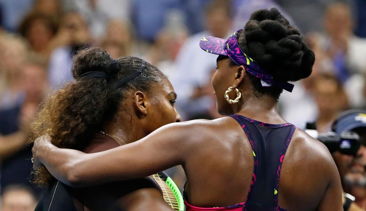 Foto Pelukan Serena Williams Usai Kalahkan Sang Kakak Di As Terbuka Bola Liputan6 Com