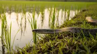 7 Tanda Adanya Ular Sawah Bersarang di Kebun Belakang Rumah yang Wajib Diketahui