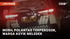 Warga Ejek Mobil Polantas yang Terperosok Kubangan