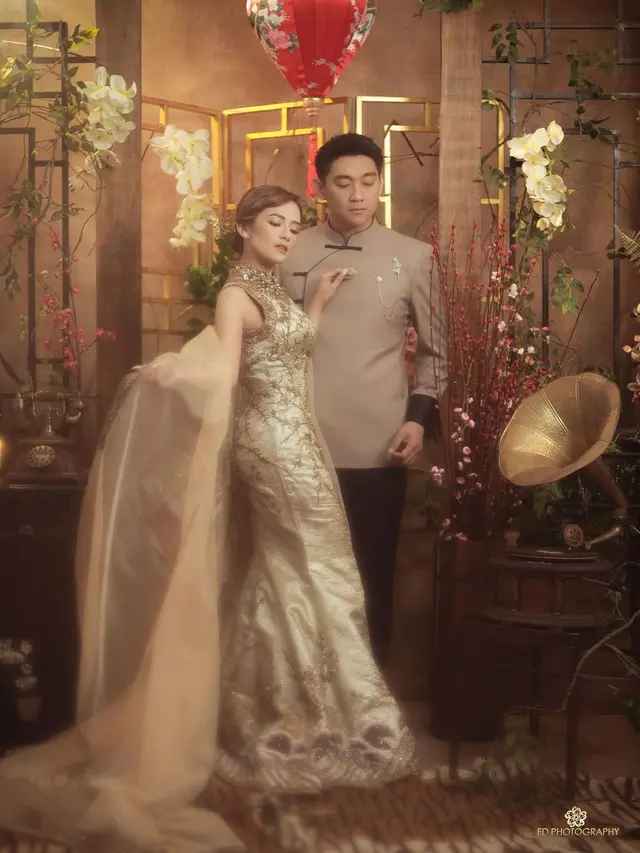 7 Pemotretan Prewedding Ifan Seventeen dan Citra Monica Bergaya Mandarin