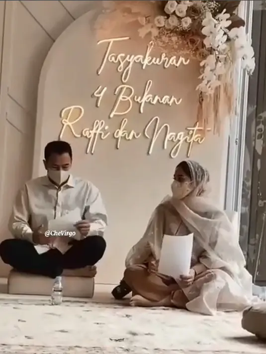 Nagita Slavina Tasyakuran 4 Bulanan (Instagram/amy_r_qanita)