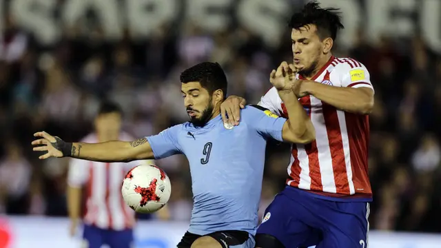 Uruguay, Paraguay, Luis Suarez, Kualifikasi Piala Dunia 2018