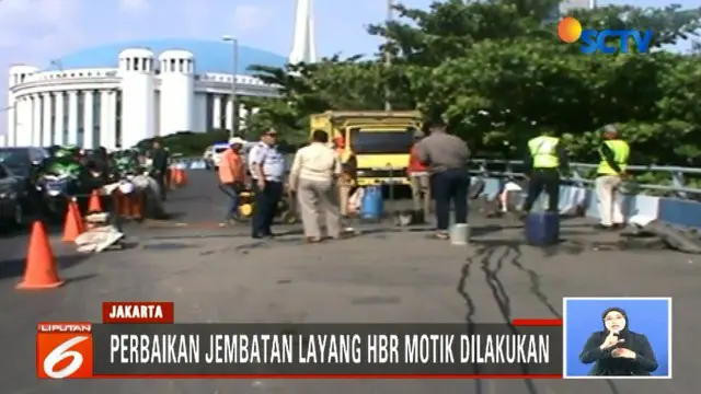 Sempat Renggang, Jembatan Layang HBR Motik Kemayoran Diperbaiki