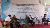 Talkshow bertajuk 'Peningkatan Indeks Literasi Masyarakat' yang digelar Perpusnas di Kabupaten Merauke, Selasa, (27/10/2020). (Liputan6.com/ Ist)