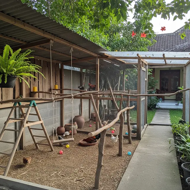9 Model Kandang Ayam dengan Playground Agar Ayam Aktif dan Sehat