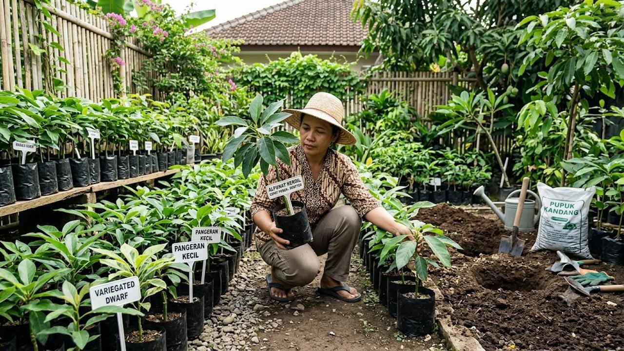 Cara Membuat Pohon Alpukat Kerdil Cepat Berbuah/AI Generated
