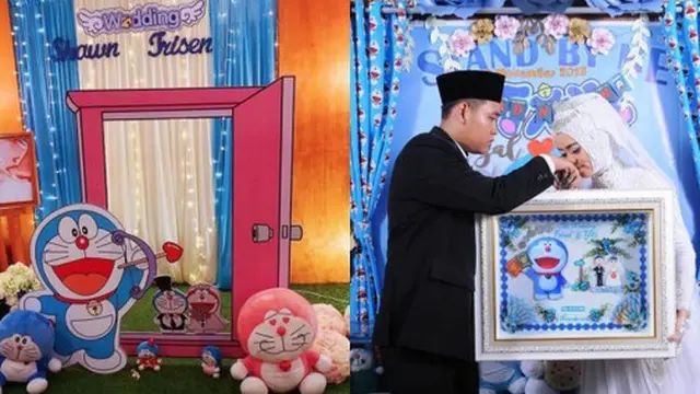 Potret 6 Nikahan Tema Doraemon Ini Nyeleneh, Bukti Fans Sejati
