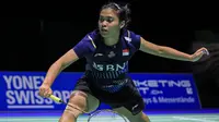 Tunggal putri Indonesia, Gregoria Mariska Tunjung mengunci tiket semifinal Swiss Open 2023. (Dok PBSI)