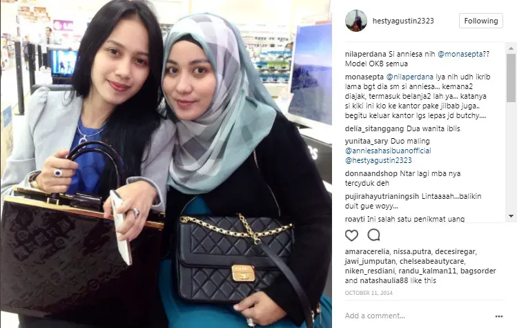 Akun instagram pasangan Kiki Hasibuan menjadi sasaran hujatan netizen. (Foto: istimewa)