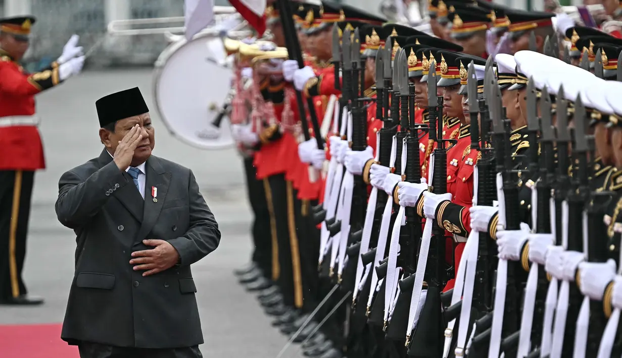 Dalam pertemuan tersebut, Presiden Prabowo akan didampingi sejumlah menteri dan pejabat tinggi negara. (Lillian SUWANRUMPHA/AFP)