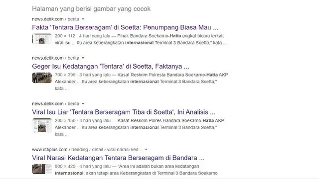 Gambar Tangkapan Layar Penelusuran Foto dengan Google Reverse Image.