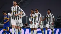 Juventus meraih kemenangan 3-1 atas Parma pada laga pekan ke-32 Serie A di Allianz Stadium, Kamis (22/4/2021) dini hari WIB. (AFP/Marco Bertorello)