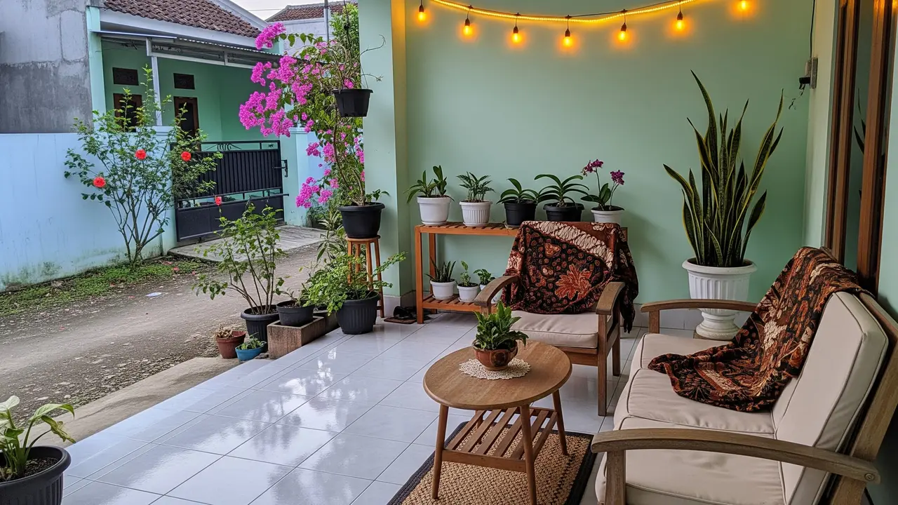 Desain Teras Sederhana Tanpa Terlihat Sempit, Cocok untuk Santai Sambil Ngeteh di Rumah