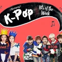 Bintang K-Pop Hits of the Week: TWICE, Taeyeon, GFRIEND, BTS (Desain: Nurman Abdul Hakim/Bintang.com)