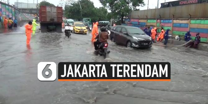 VIDEO: Diguyur Hujan Sejak Dini Hari Sejumlah Titik di Jakarta Terendam