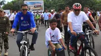 Menpora saat ikut menggowes sepeda di Gowes Pesona Nusantara Manado (istimewa)