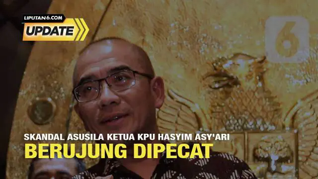 Hasyim Asy'ari yang menjabat Ketua KPU sejak 2022 itu diberhentikan melalui putusan sidang DKPP. Hasyim terbukti bersalah dalam perkara dugaan tindak asusila terhadap wanita berinisial CAT, anggota PPLN Den Haag, Belanda.