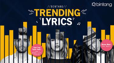 Bintang Trending Lyrics Taylor Swift Bruno Mars The