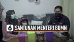 Menteri BUMN Erick Thohir berikan santunan berupa beasiswa pada anak-anak seorang karyawati BUMN di Malang. Suami karyawati tersebut meninggal setelah terinfeksi Covid-19.