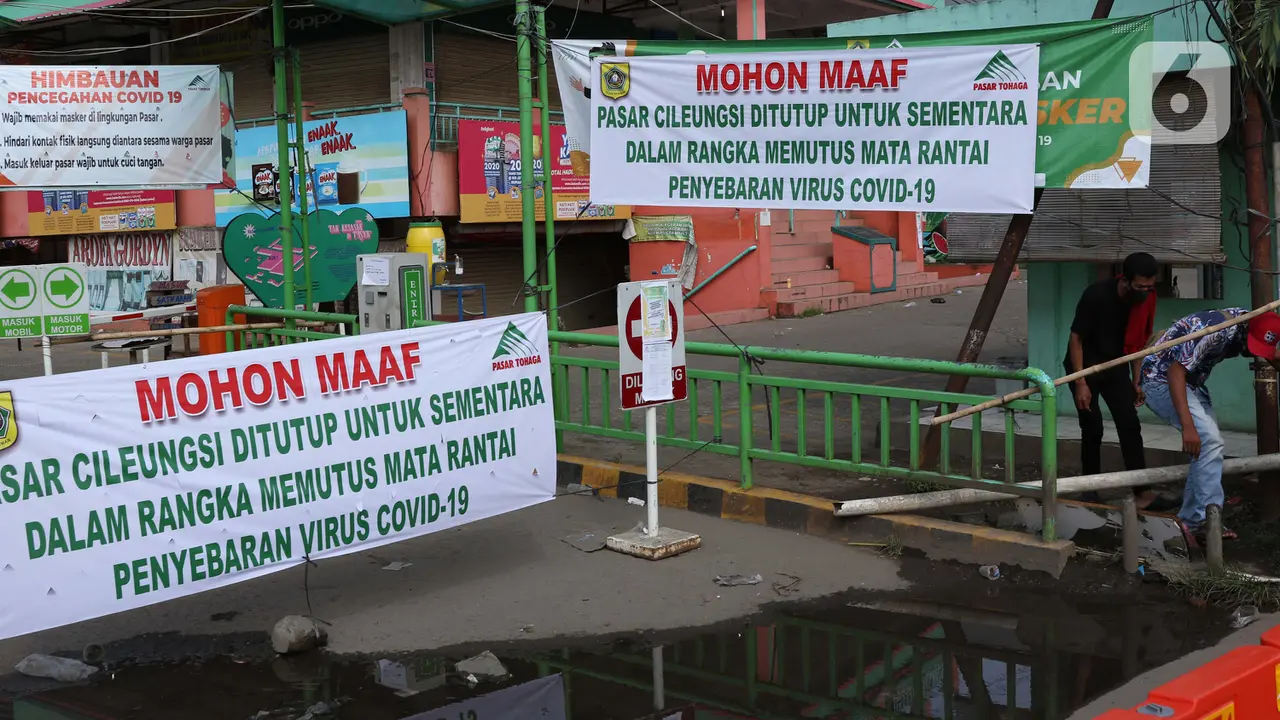 FOTO: Suasana Pasar Cileungsi Pasca Penutupan Sementara