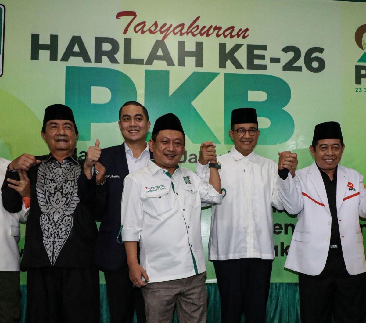 Dalam acara tasyakuran ini juga dihadiri oleh sejumlah perwakilan dari partai politik lainnya, termasuk Partai Demokrat, Partai Solidaritas Indonesia (PSI), Partai Keadilan Sejahtera (PKS), dan Partai Demokrasi Indonesia Perjuangan (PDIP). Foto: Liputan6