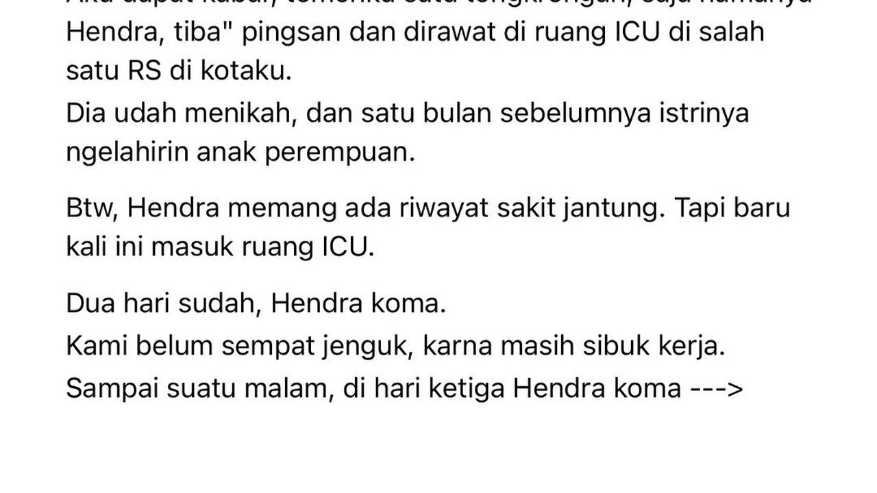 Cerita Haru Pria Bangun dari Koma Dikira Sehat Ternyata Pamitan Terakhir, Kisahnya Bikin Mewek