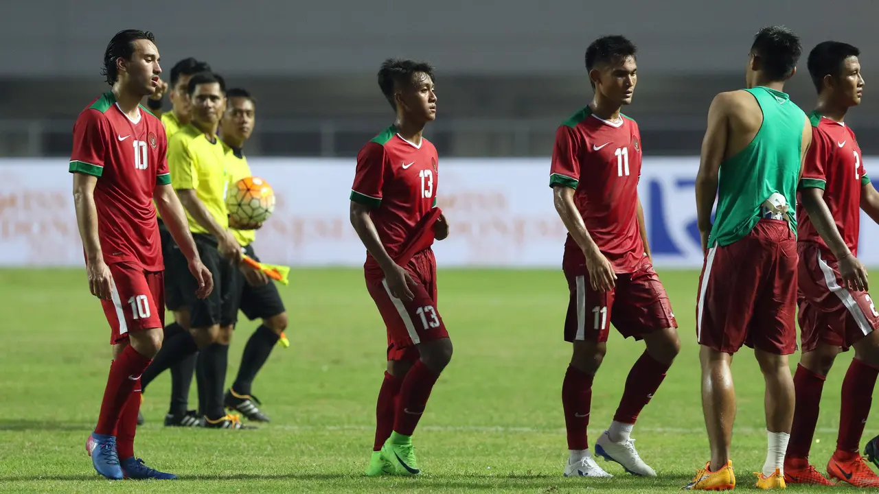 Pemain Timnas Indonesia U-22 (Liputan6.com/Helmi Fithriansyah)