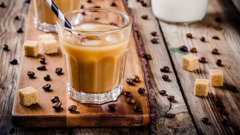 Ilustrasi kopi dengan brown sugar
