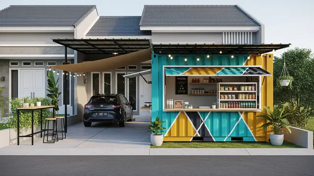 Inspirasi Warung Mini di Rumah Type 45 yang Tetap Rapi dan Tidak Mengganggu Parkiran
