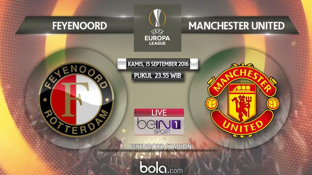 Liga Europa Feyenoord Rotterdam vs Manchester United (Bola.com/Adreanus Titus)