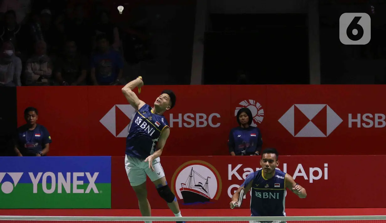Langkah Pram/Yere terhenti di semifinal Indonesia Open 2023. (Liputan6.com/Herman Zakharia)